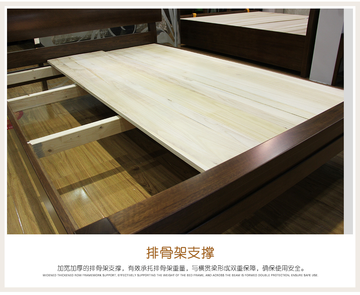 老榆木定制家具硬板床全实木高脚床储物床双人床原木新中式平板床-阿里巴巴