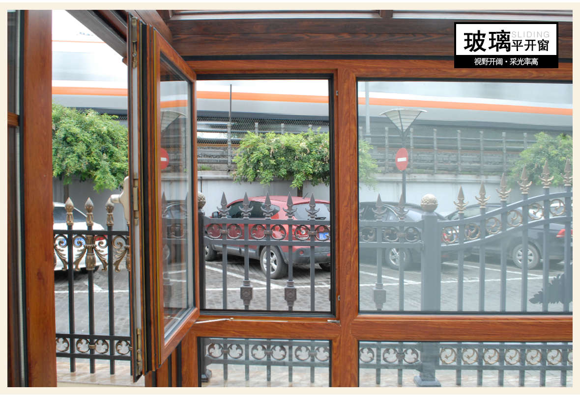 科美琳门窗 断桥铝平开窗03-玻璃房 实拍展示