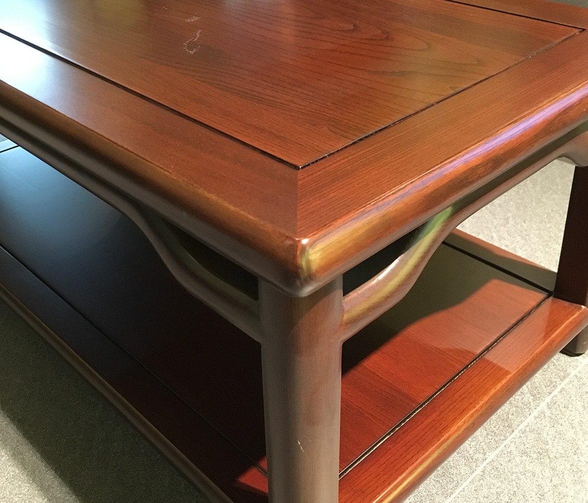 祥华坊家具 XJD-ZJ03413型号圆腿罗锅枨炕桌 中式古典实木家具