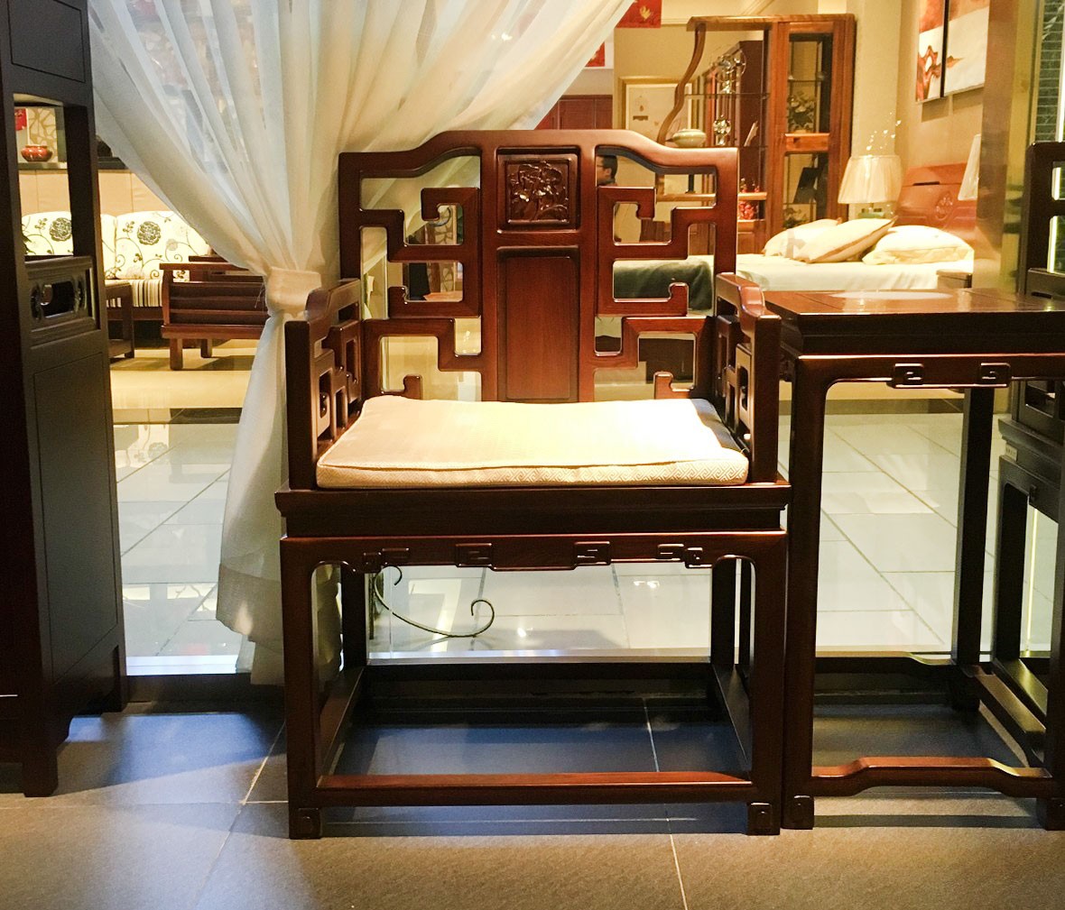 祥华坊家具 XJD-YD00414型号太师椅 中式古典实木家具