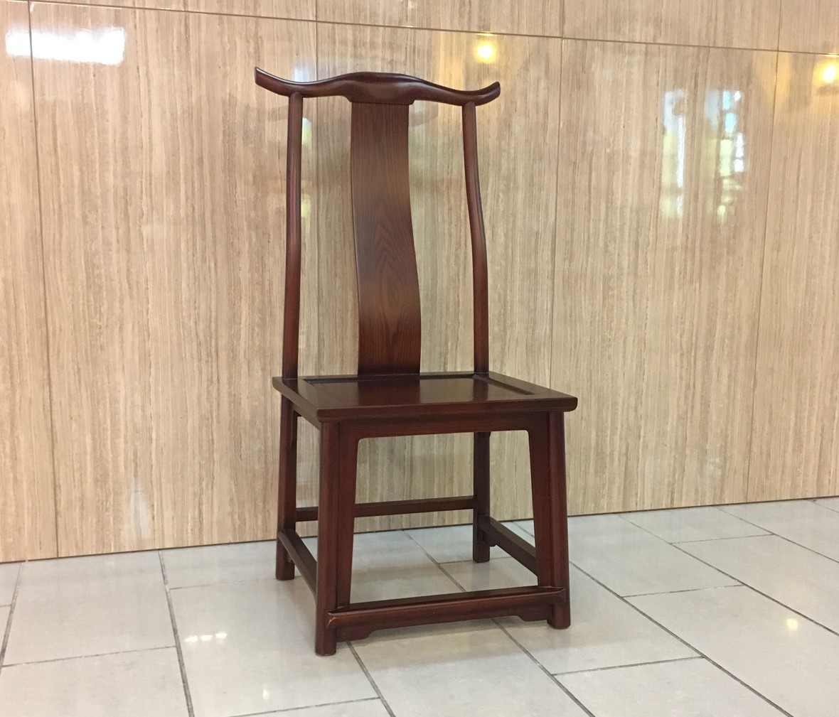 瀚明轩 HMX-1177型号中式古典风格榆木新明式新灯挂椅