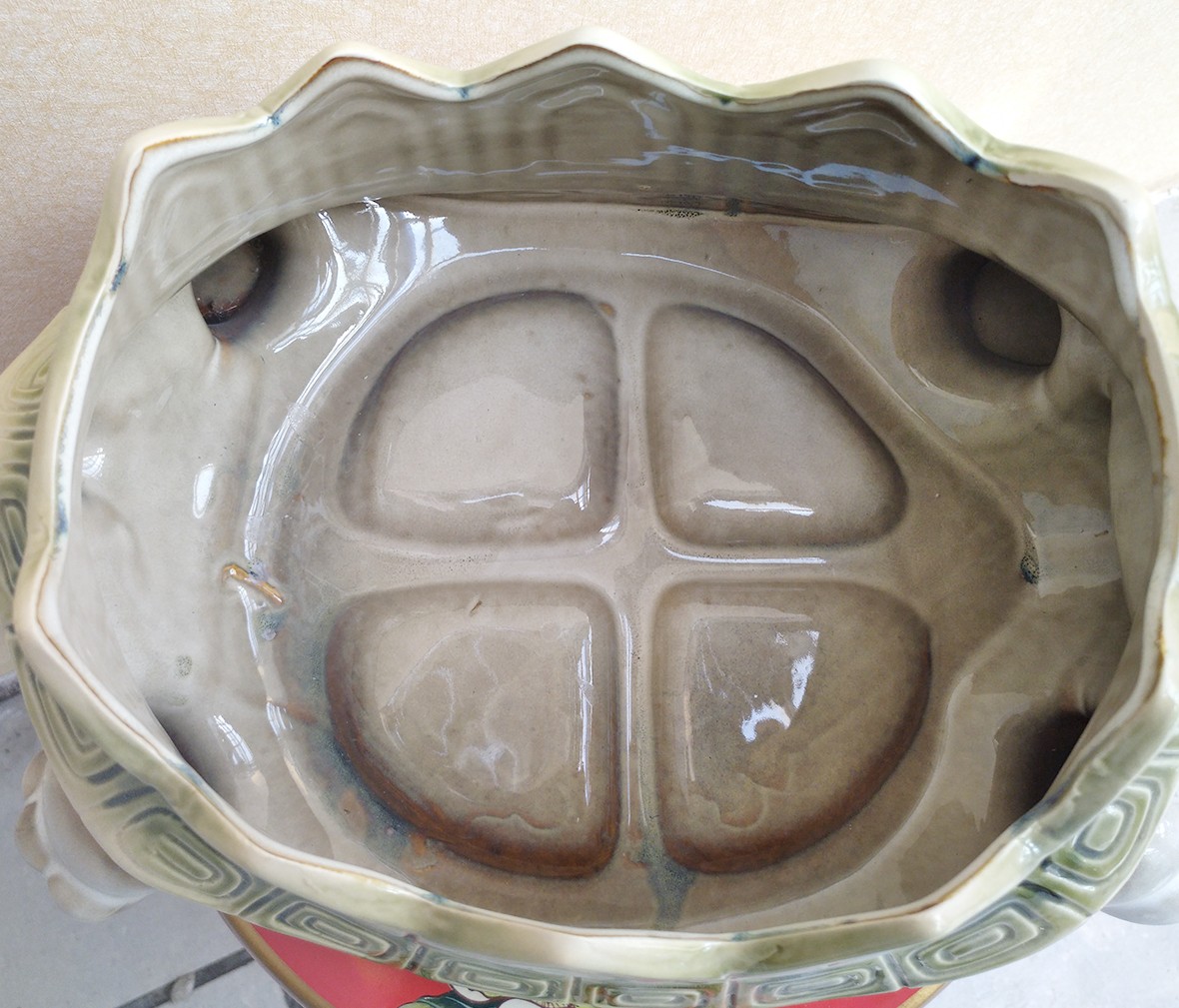大峡谷 乌龟盘 瓷器摆件 陶瓷材质 工艺品 客厅摆件 物品收纳