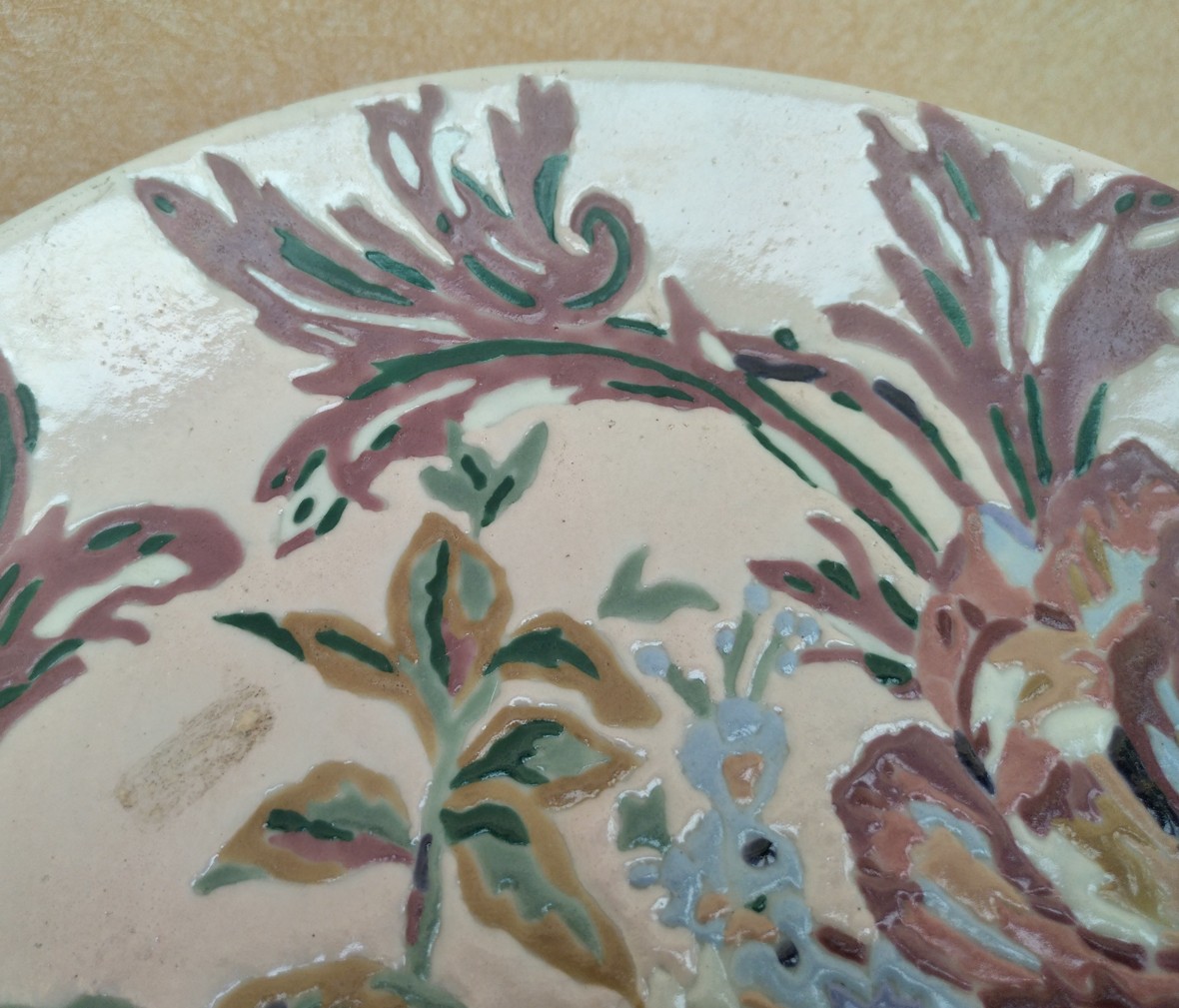 大峡谷 圆盘1 瓷器摆件 陶瓷材质 工艺品 客厅摆件 细节