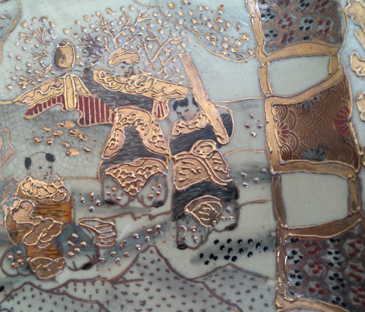 大峡谷 四角盘5 瓷器摆件 陶瓷材质 工艺品 客厅摆件 细节
