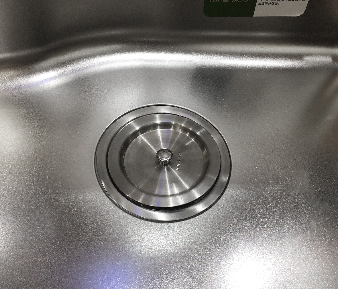 九牧 0618型号单槽厨盆水槽 不锈钢洗菜盆洗碗盆 表面喷砂处理 细节展示
