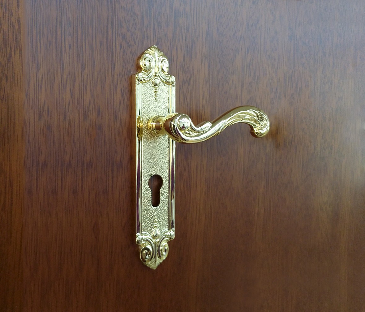 晾霸五金 米开朗611-20真金型号门锁 铜材质 优质门锁 情景 细节