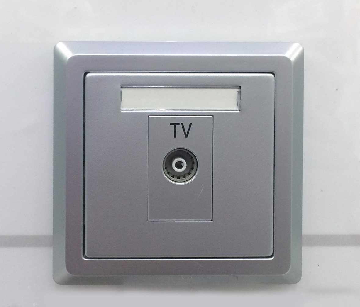 ABB 德艺系列银灰电视型号 电视线插座 接口 ABS材质 单品展示