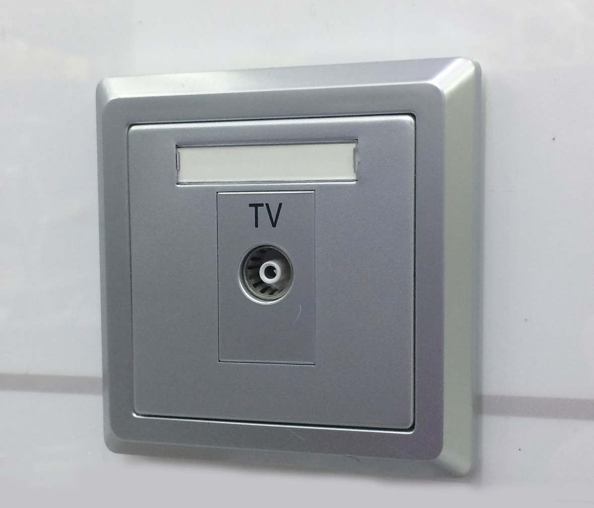 ABB 德艺系列银灰电视型号 电视线插座 接口 ABS材质 单品展示