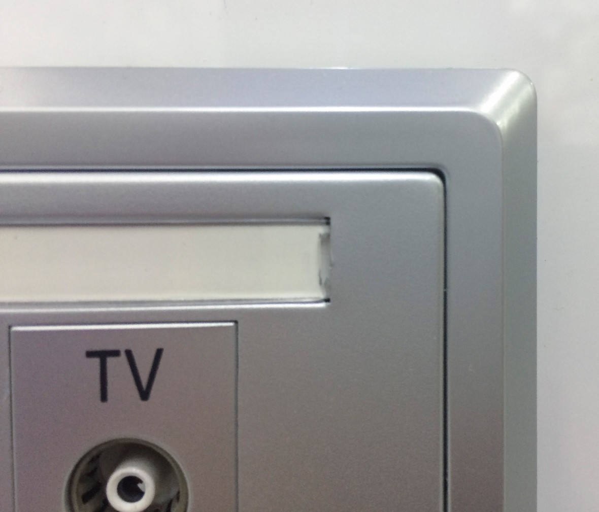 ABB 德艺系列银灰电视型号 电视线插座 接口 ABS材质 细节展示