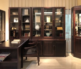 华日家具,组合书柜,现代中式